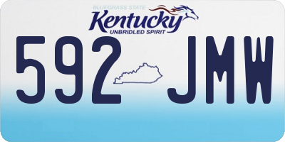 KY license plate 592JMW