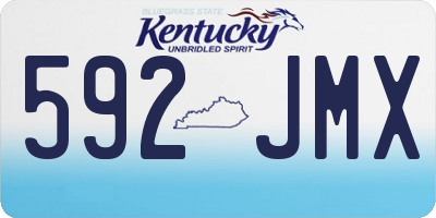 KY license plate 592JMX