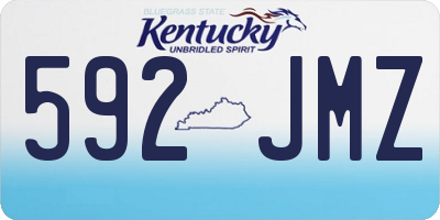 KY license plate 592JMZ