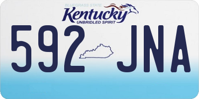 KY license plate 592JNA