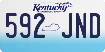 KY license plate 592JND