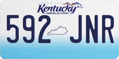 KY license plate 592JNR