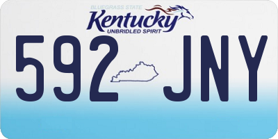 KY license plate 592JNY