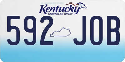 KY license plate 592JOB