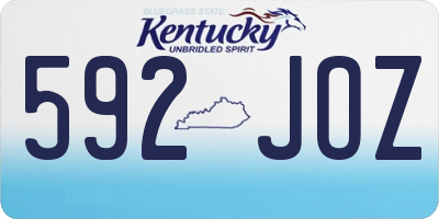 KY license plate 592JOZ