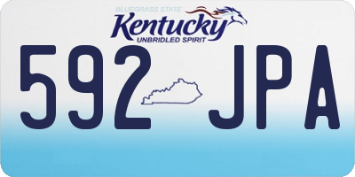 KY license plate 592JPA