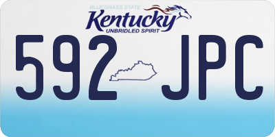 KY license plate 592JPC
