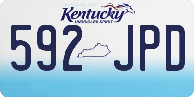 KY license plate 592JPD