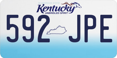 KY license plate 592JPE