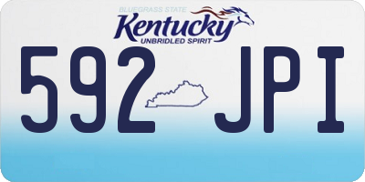 KY license plate 592JPI