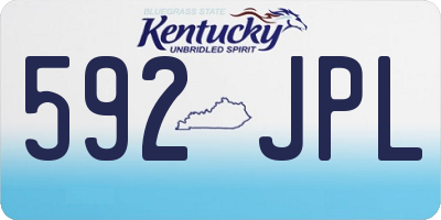 KY license plate 592JPL