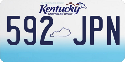 KY license plate 592JPN