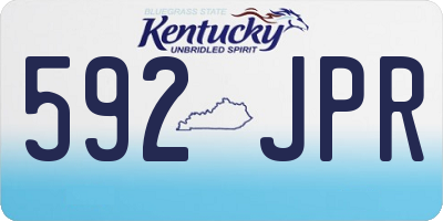 KY license plate 592JPR
