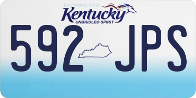 KY license plate 592JPS