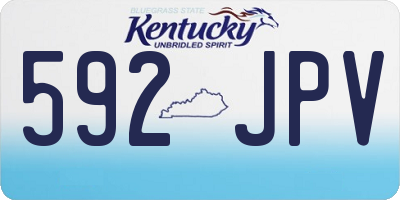 KY license plate 592JPV