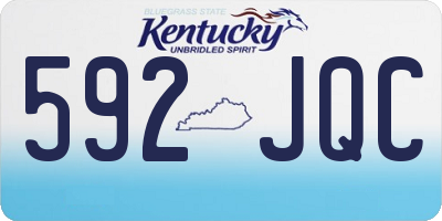 KY license plate 592JQC