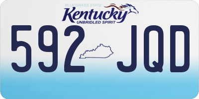 KY license plate 592JQD