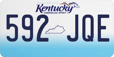 KY license plate 592JQE