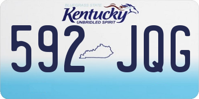 KY license plate 592JQG