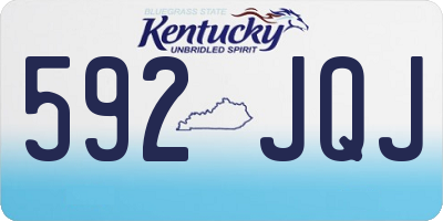 KY license plate 592JQJ