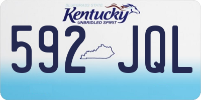 KY license plate 592JQL