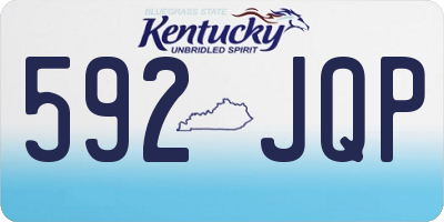 KY license plate 592JQP