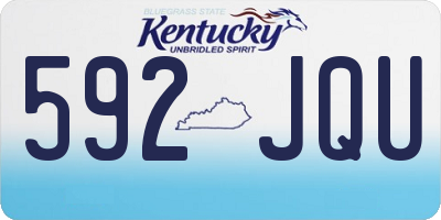 KY license plate 592JQU