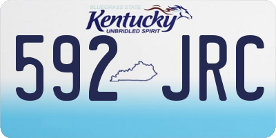 KY license plate 592JRC