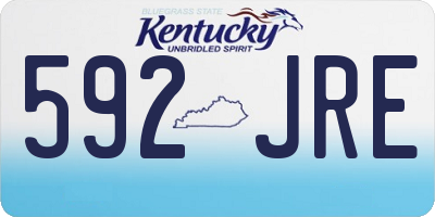 KY license plate 592JRE