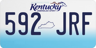 KY license plate 592JRF