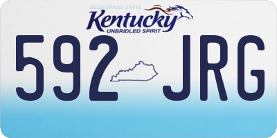 KY license plate 592JRG