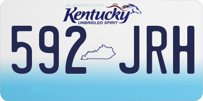 KY license plate 592JRH