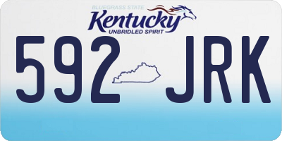 KY license plate 592JRK