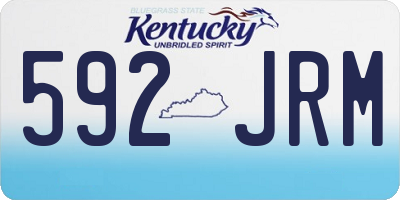 KY license plate 592JRM
