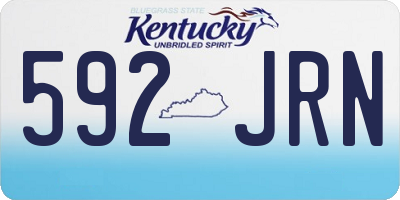 KY license plate 592JRN