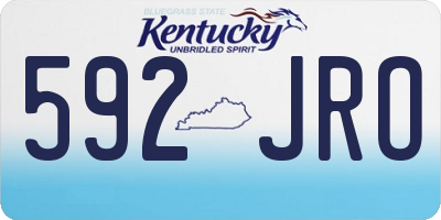 KY license plate 592JRO