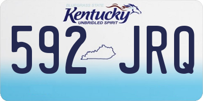 KY license plate 592JRQ