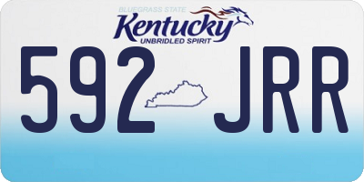 KY license plate 592JRR