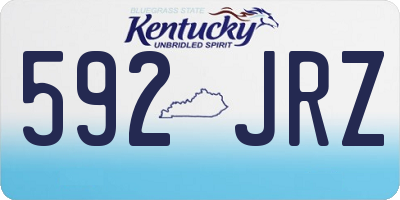 KY license plate 592JRZ