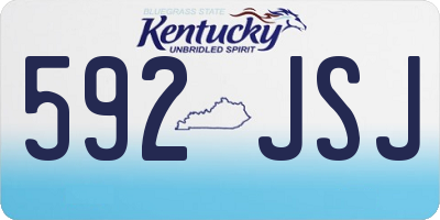 KY license plate 592JSJ