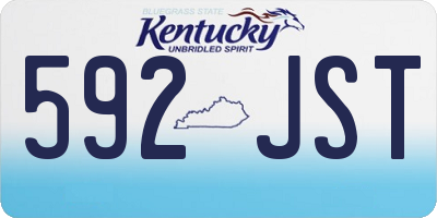 KY license plate 592JST