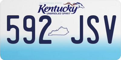 KY license plate 592JSV