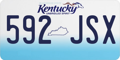 KY license plate 592JSX