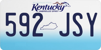 KY license plate 592JSY
