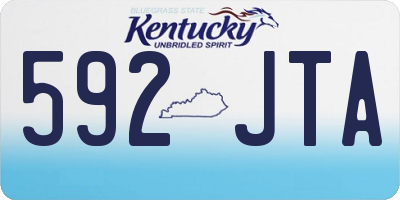 KY license plate 592JTA