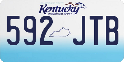 KY license plate 592JTB