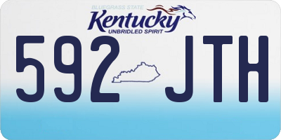KY license plate 592JTH