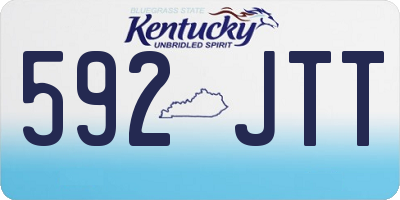 KY license plate 592JTT