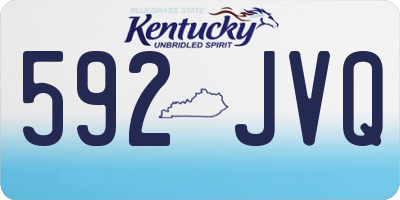 KY license plate 592JVQ