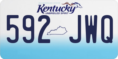 KY license plate 592JWQ